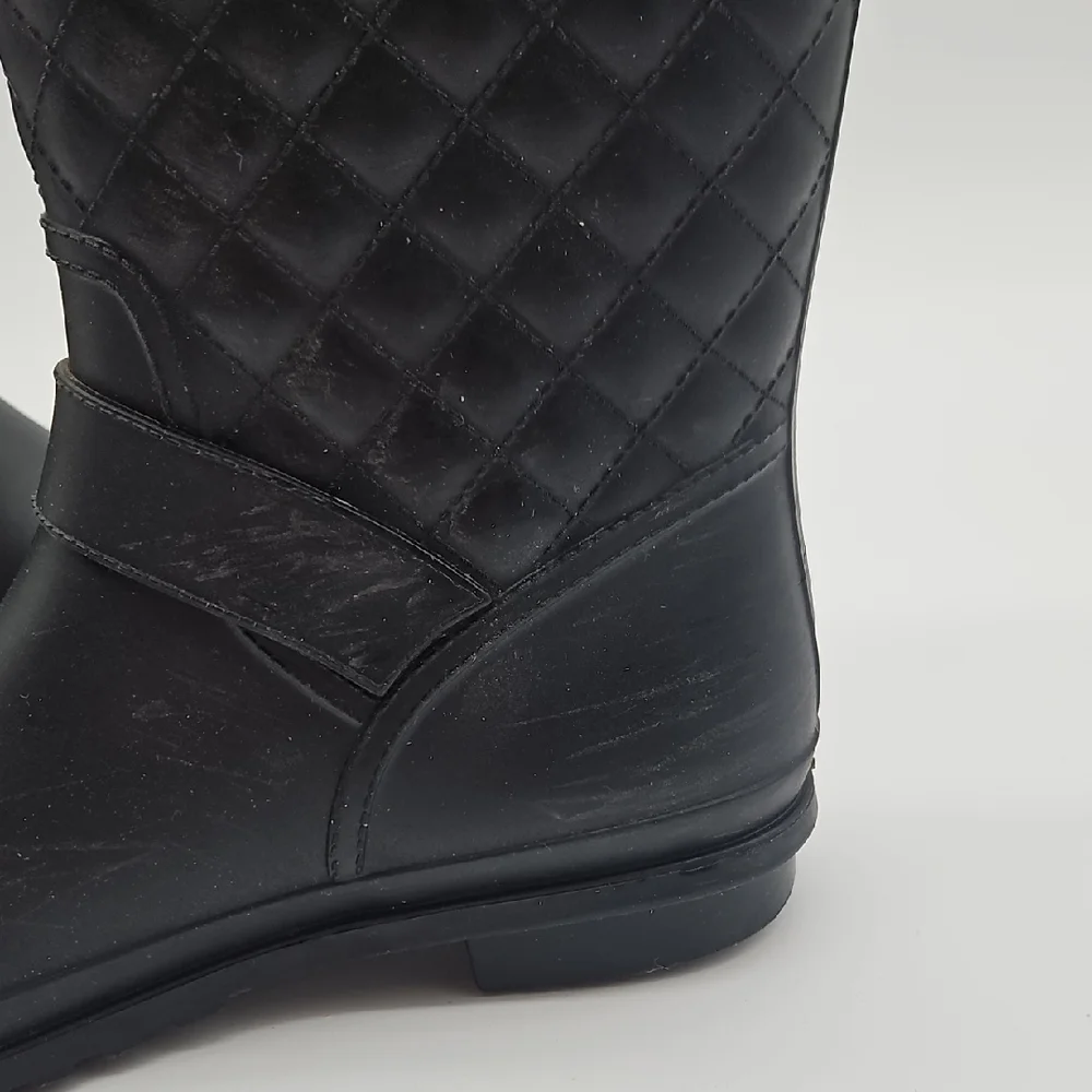 Capelli of New York Black Quilted Rain Boots